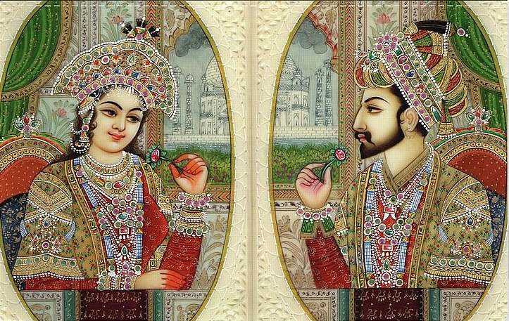 shah jahan arte-moghul miniatura